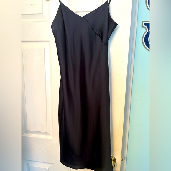 Banana Republic Navy Blue Cascade Slip Dress - Picture 3 of 4